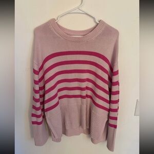 Gap 24/7 Split-Hem Stripe Sweater